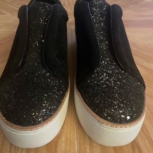 M4D3 MAGE SUPER Black Glitter Suede SNEAKER, Free People